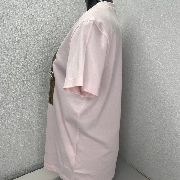 NEW COACH Women’s Signature Logo Graphic T-Shirt Size XS Light Pink - Picture 9 of 11